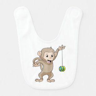 Monkey with Yo-yo Baby Bib