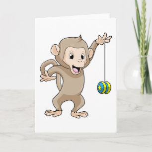 Monkey with Yo-yo Card