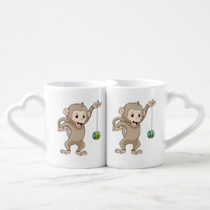Monkey with Yo-yo Coffee Mug Set