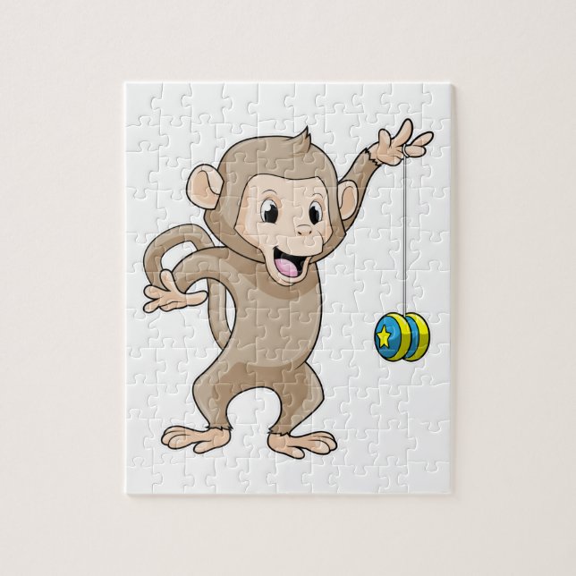 Monkey with Yo-yo Jigsaw Puzzle (Vertical)