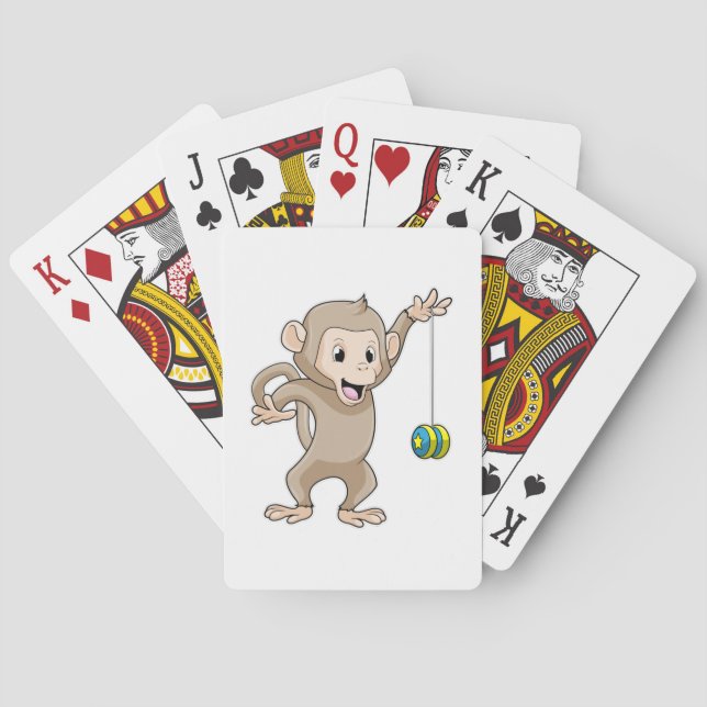 Monkey with Yo-yo Poker Cards (Back)