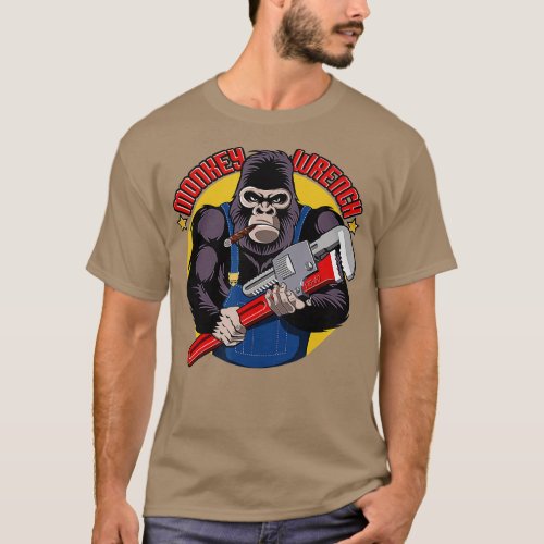 Monkey Wrench Mechanic Grease Monkey Car Repair Te T_Shirt