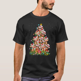 Monkey Xmas Lights Santa Monkey Christmas Tree T-Shirt