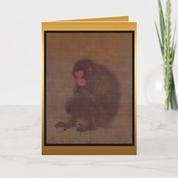 Monkey Year Chinese Painting Greeting Card by 2016_Year_of_Monkey at Zazzle