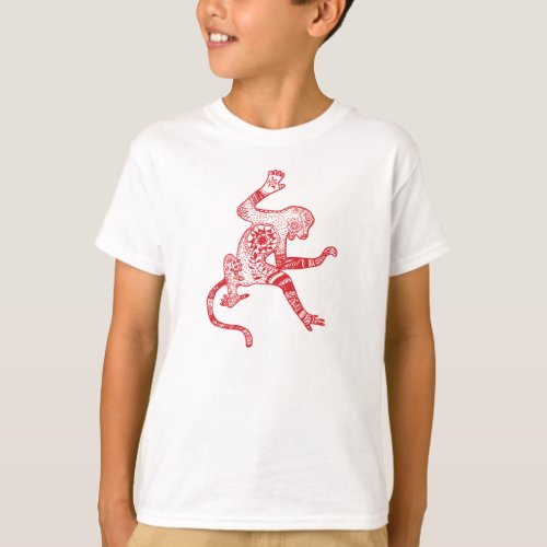 Monkey Yoga Kids Basic T_Shirt White T_Shirt