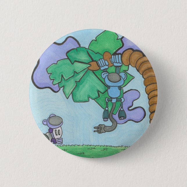 Monkeying Around Button (Front)