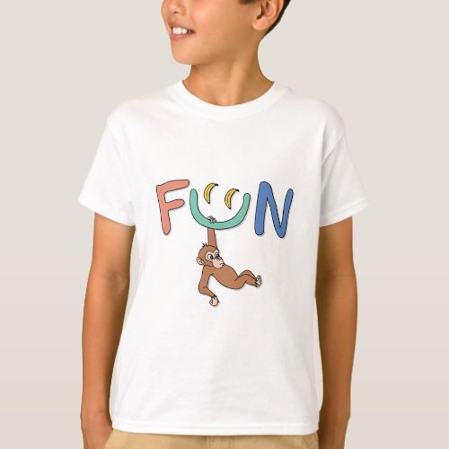 Monkeying Around Fun Kids Tee