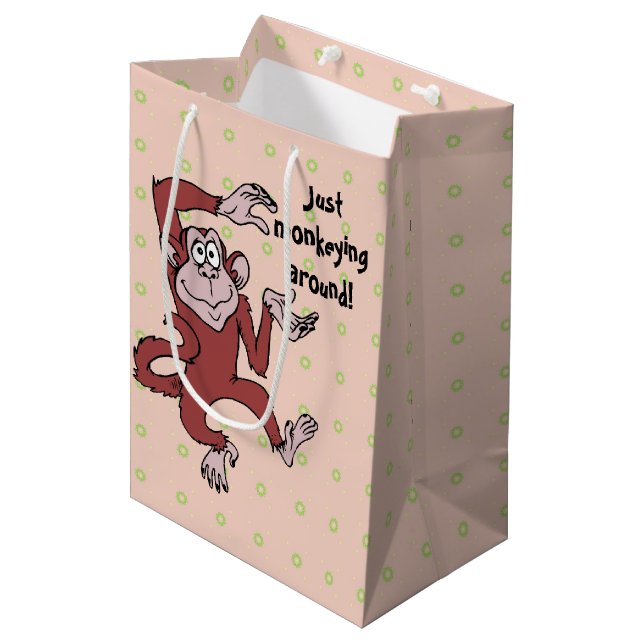 Monkeying Around Medium Gift Bag (Front Angled)