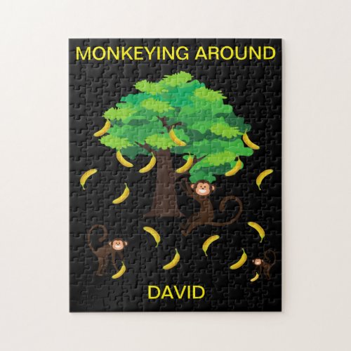 Monkeying Around puzzle for kids with name