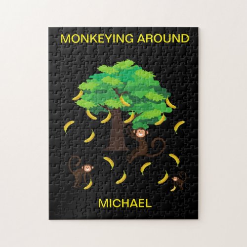Monkeying Around Puzzle with childs name