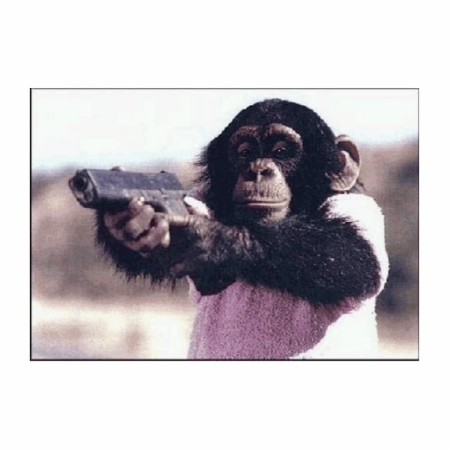 Monkeypistolnewone Statuette (Front)