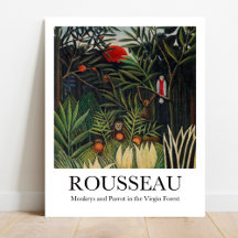 Monkeys and Parrot Virgin Forest Henri Rousseau