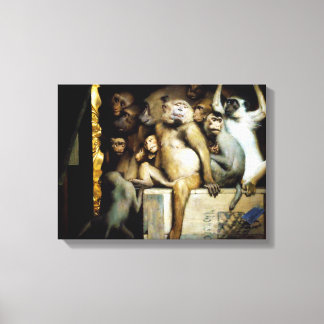 Monkeys as Judges of Art Canvas Print