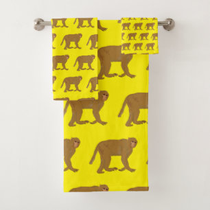 Monkeys  bath towel set