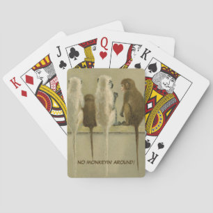 Monkeys Business Birthday From Group Personalized Poker Cards