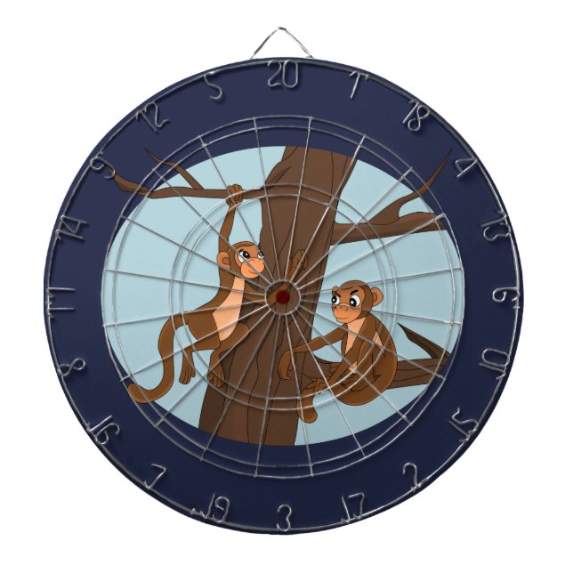 Monkeys climbing the tree dartboard (Front)
