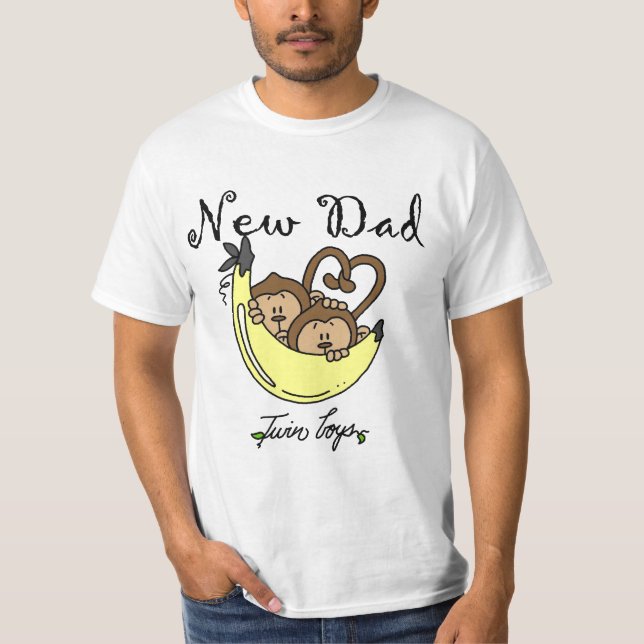 Monkeys Dad of Twin Boys Tshirts and Gifts (Front)