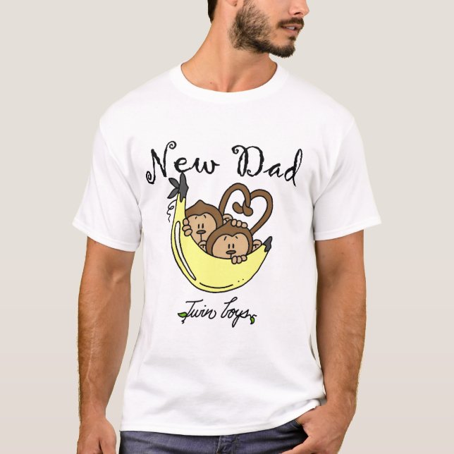 Monkeys Dad of Twin Boys Tshirts and Gifts (Front)