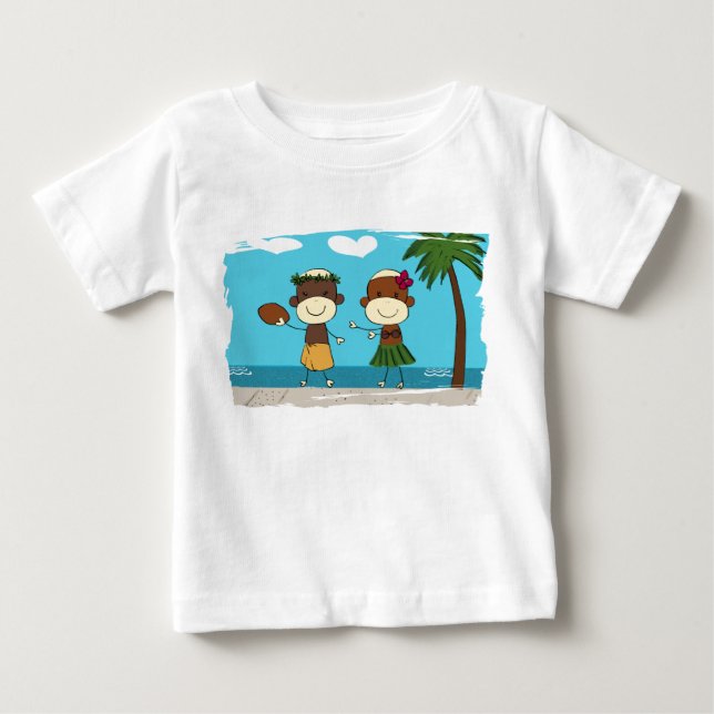 Monkeys Enjoying Vacation In Hawaii Infant T-shirt (Front)