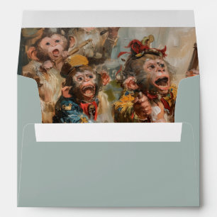 Monkeys - Envelope for Card size 12.7 x 17.8 cm