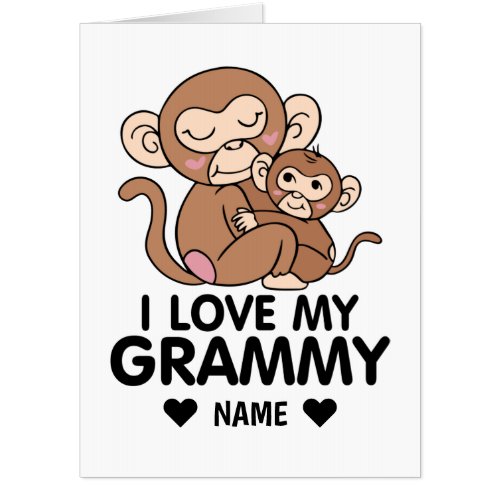 MONKEYS I love my Grammy Card