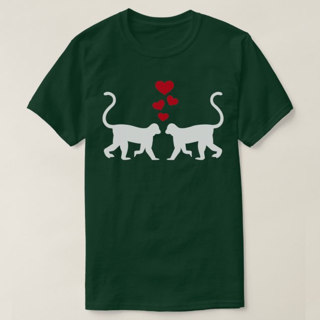 Monkeys in love  T-Shirt (Design Front)