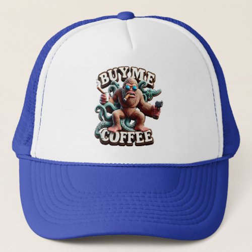 Monkeys Java Robbery Buy Me A Coffee Trucker Hat