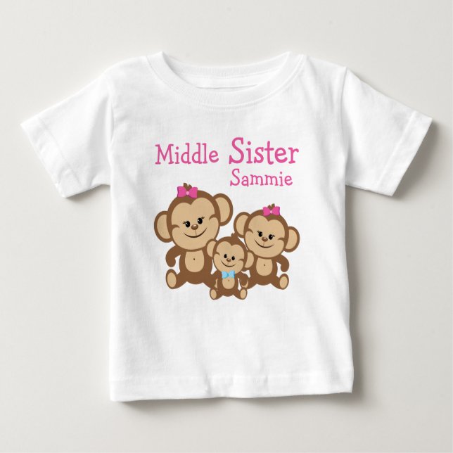 Monkeys Middle Sister Tutu Bodysuit (Front)