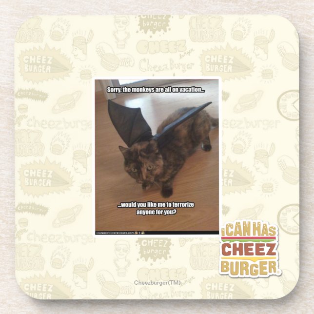 Monkeys on vacation drink coaster (Front)