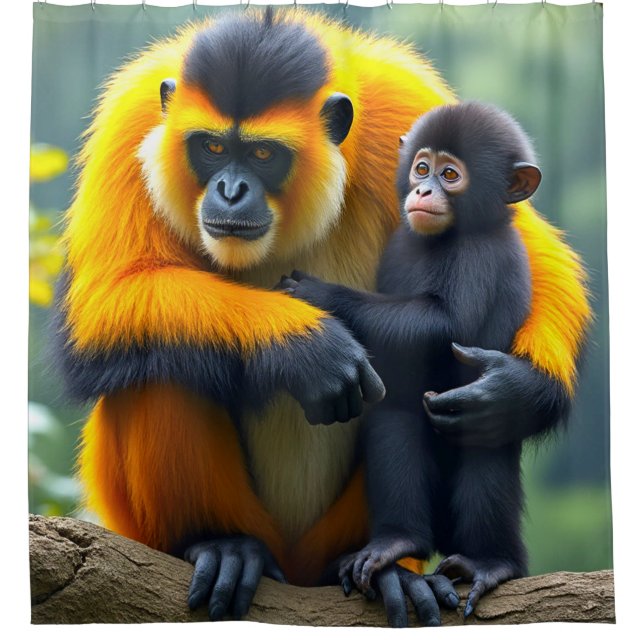 Monkeys Shower Curtain (Front)