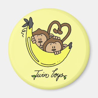 Monkeys Twin Boys Tshirts and Gifts Magnet