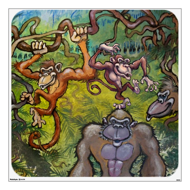 Monkeys Wall Decal (Front)