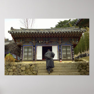 Monks at palgong mountain, Daegu South Korea Poster