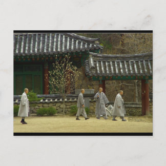Monks at palgong mountain, South Korea Postcard