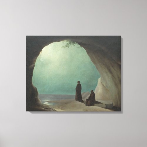 Monks in a Grotto by Carl Blechen Canvas Print