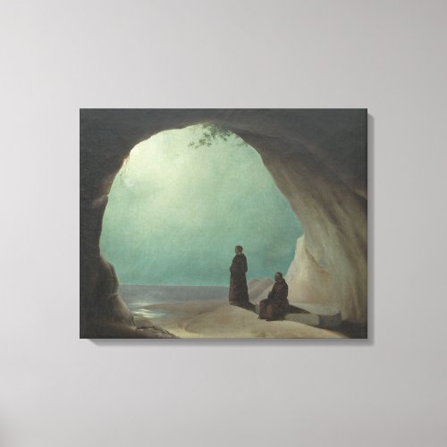 Monks in a Grotto by Carl Blechen Canvas Print