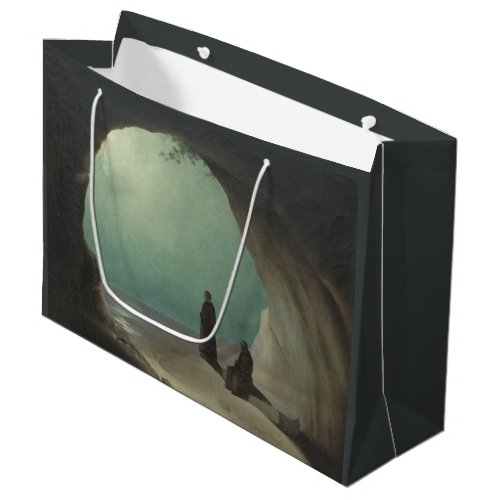 Monks in a Grotto by Carl Blechen Large Gift Bag