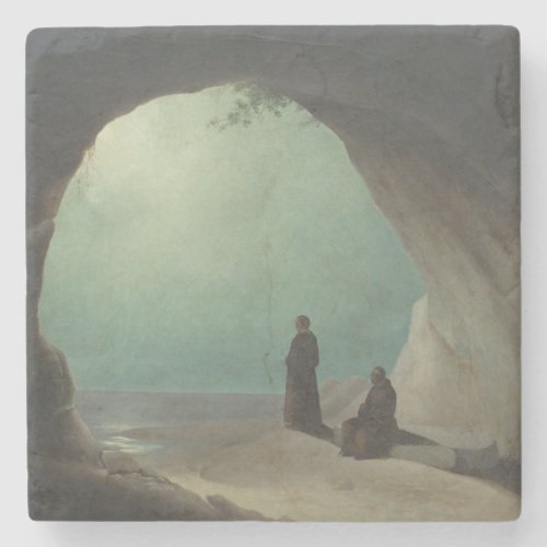 Monks in a Grotto by Carl Blechen Stone Coaster