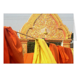Monk's Robes Drying in Chiang Mai, Thailand Cards