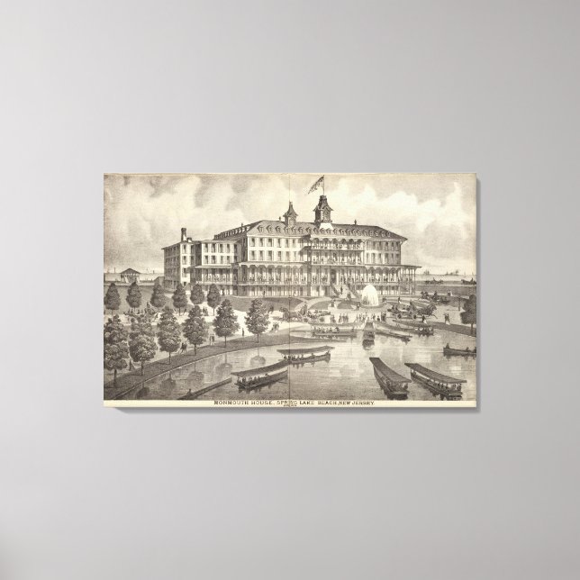 Monmouth House, Spring Lake Beach, New Jersey Canvas Print (Front)