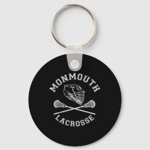 Monmouth Lacrosse Vintage Distressed Retro Lax Keychain