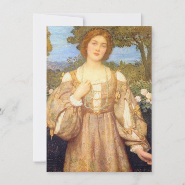 Monna Giovanna (by Edward Robert Hughes) Card (Front)
