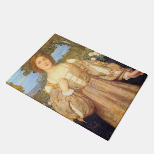 Monna Giovanna (by Edward Robert Hughes) Doormat