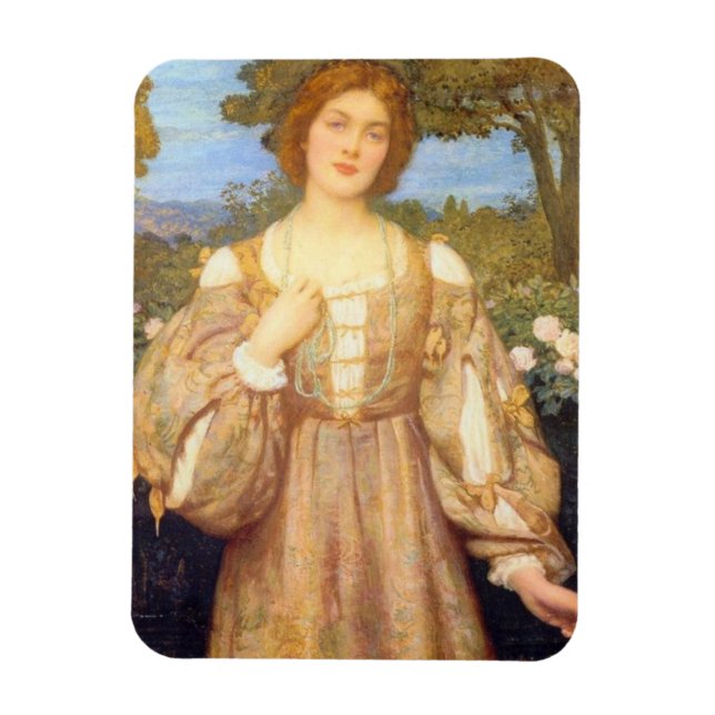 Monna Giovanna (by Edward Robert Hughes) Magnet (Vertical)