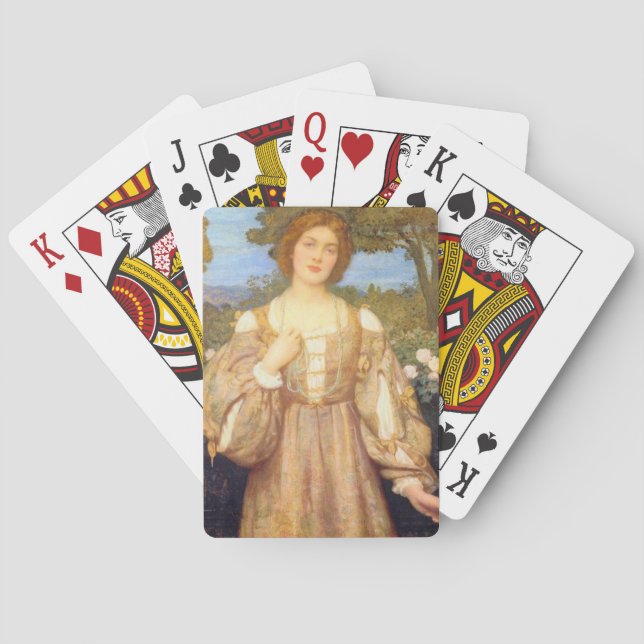 Monna Giovanna (by Edward Robert Hughes) Poker Cards (Back)