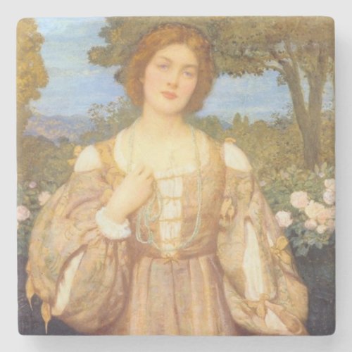 Monna Giovanna by Edward Robert Hughes Stone Coaster