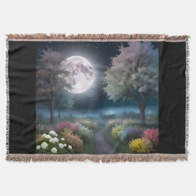 Monnlight Midnight 1 Throw Blanket (Front)