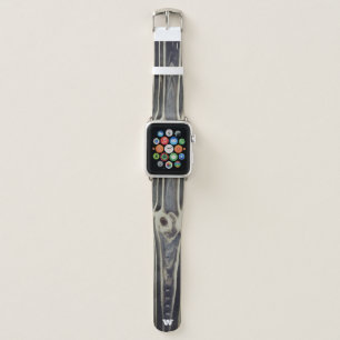 Monnogrammed Gray Woodgrain Apple Watch Band