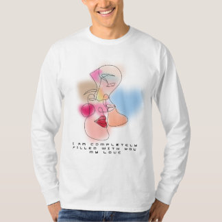 mono line valentine day gift for lover T-Shirt