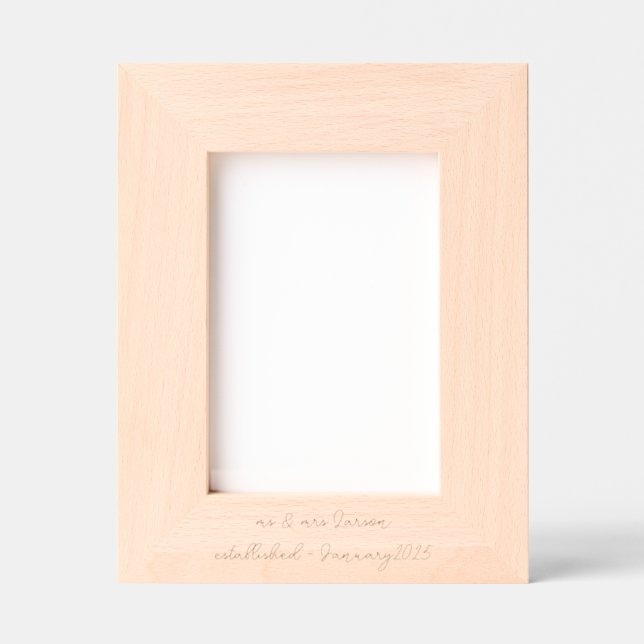 Mono  Photo Frame personalised name and date  Engraved Frames (Front)